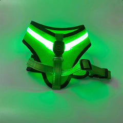 USB Rechargeable LED DogHarness Safety Vest Reflective Strip