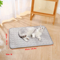 Summer Cool & Breathable Pet Sleeping Mat – Ice Silk Kennel Mat for Large, Medium & Small Pets