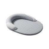 Gray textured bath pillow on a white background