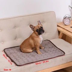 Summer Cool & Breathable Pet Sleeping Mat – Ice Silk Kennel Mat for Large, Medium & Small Pets
