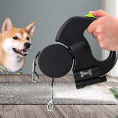 Dual Retractable Dog Leash - Reflective 360° Swivel for 