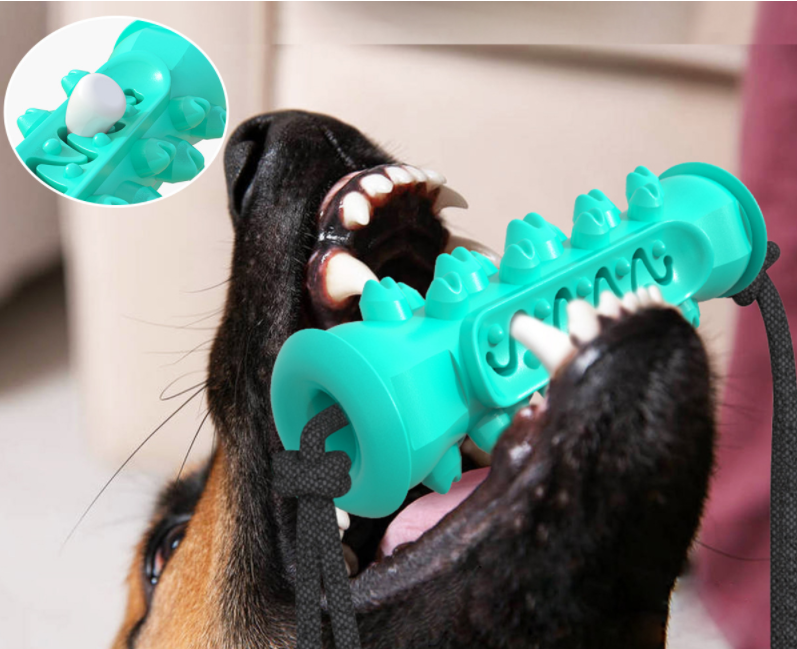 Rubber Bone Dog Chew Toy - Dental Health & Teeth Cleaning