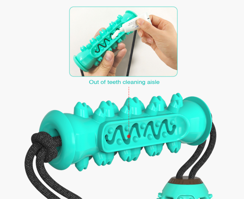 Rubber Bone Dog Chew Toy - Dental Health & Teeth Cleaning