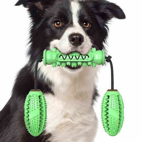 Rubber Bone Dog Chew Toy - Dental Health & Teeth Cleaning