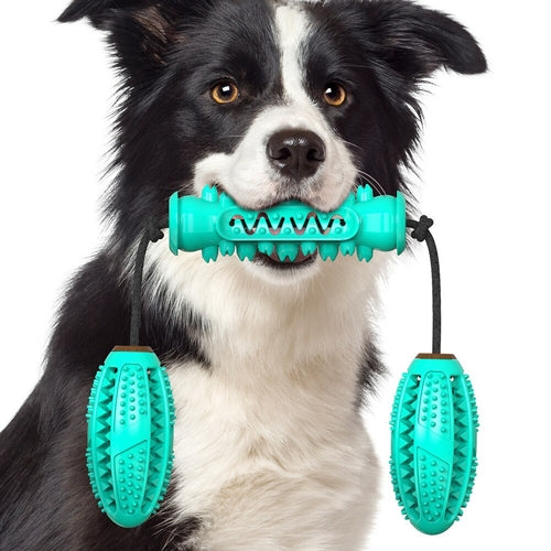 Rubber Bone Dog Chew Toy - Dental Health & Teeth Cleaning
