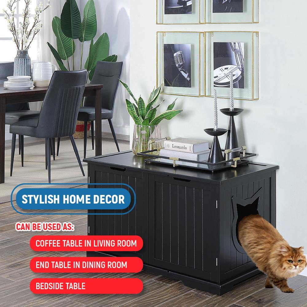 X-Large Cat Litter Box Enclosure - Hidden Washroom Bench Furniture