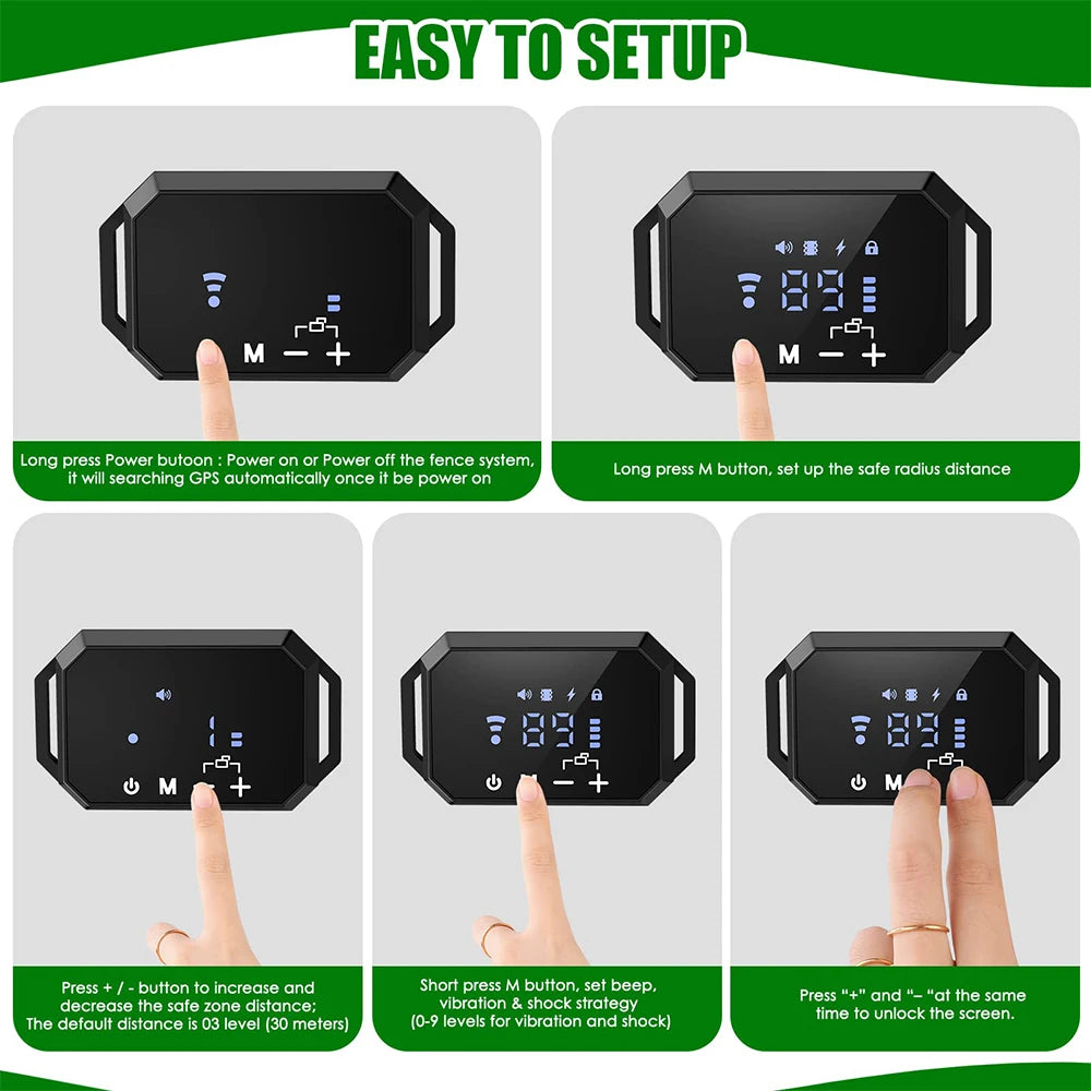GPS Wireless Dog Fence - Range up to 3300 Ft, Rechargeable & Waterproof