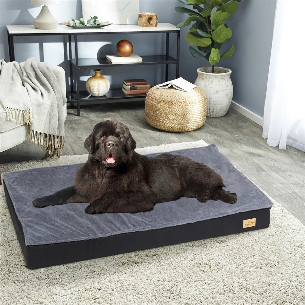 Large Orthopedic Dog Bed 2-in-1 Waterproof Cushion with Washable Cover
