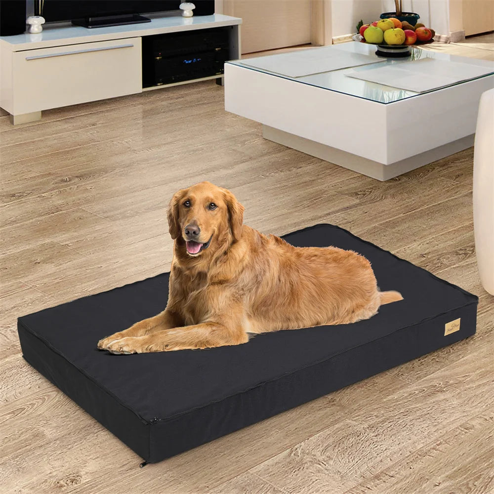 Large Orthopedic Dog Bed 2-in-1 Waterproof Cushion with Washable Cover