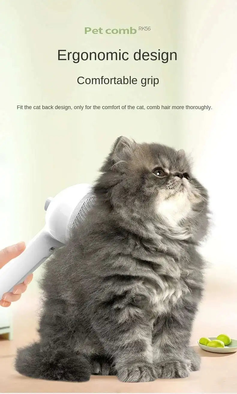 3-in-1 Pet Grooming Spray Comb – Steam Cleaning & Hair Removal Brush for Dogs & Cats