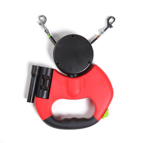 Dual Retractable Dog Leash - Reflective 360° Swivel for 