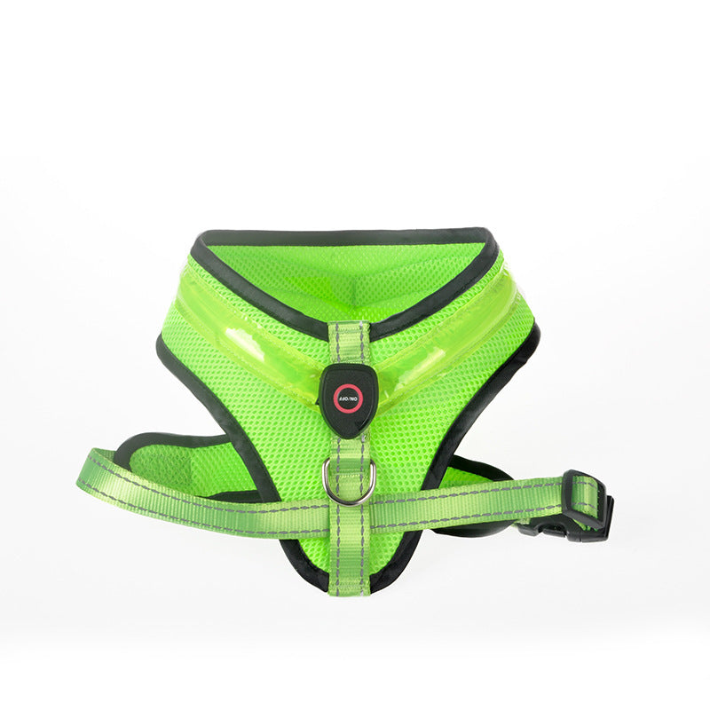 USB Rechargeable LED DogHarness Safety Vest Reflective Strip